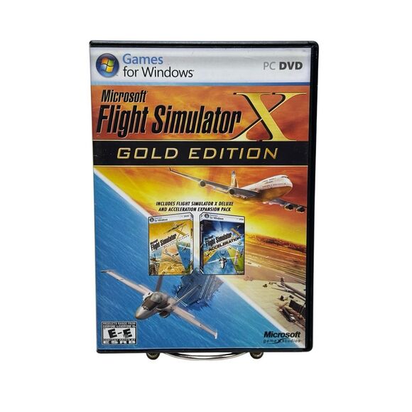 PC Game Microsoft Flight Simulator X Gold Edition 2008 3 Disc Set Complete - Picture 1 of 5